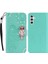Samsung Galaxy A15 4g Kılıf Rhinestone Dekor Deri Stand Cep Telefonu Cüzdan Kapağı (Yurt Dışından) 1