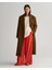 Kadın Krem Oversize Fit Bisiklet Yaka Desenli Kazak 4802146.130 2