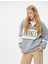 Kolej Oversize Yarım Fermuarlı Sweatshirt Dik Yaka Renk Kontrastlı 1