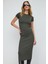 Vücudu Saran Bodycon Basic Midi Elbise 4