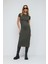 Vücudu Saran Bodycon Basic Midi Elbise 5