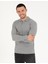 Erkek Gri Melanj Slim Fit Basic Sweatshirt 50276035-VR086 1