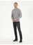 Erkek Gri Melanj Slim Fit Basic Sweatshirt 50276035-VR086 4