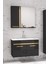 Yeni Gold Siyah 65 cm Lavabolu Banyo Dolabı Takımı**demonte Değil** 3