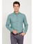 Erkek Haki Slim Fit Dar Kesim Düğmeli Yaka Flanel Oduncu Kışlık Gömlek 1