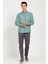 Erkek Haki Slim Fit Dar Kesim Düğmeli Yaka Flanel Oduncu Kışlık Gömlek 2
