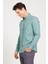 Erkek Haki Slim Fit Dar Kesim Düğmeli Yaka Flanel Oduncu Kışlık Gömlek 4