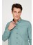 Erkek Haki Slim Fit Dar Kesim Düğmeli Yaka Flanel Oduncu Kışlık Gömlek 5