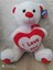 Kalp Tutan 55 cm Beyaz Peluş Ayıcık 1