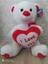 Kalp Tutan 50 cm Beyaz Peluş Ayıcık 1