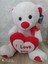 Kalp Tutan 50 cm Beyaz Peluş Ayıcık 2