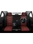 Verita Elegance Serisi - Dodge Nitro ile Uyumlu Koltuk Kılıfı, Keten-Deri / Bordo 2