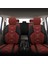 Verita Elegance Serisi - Bmw X6 ile Uyumlu Koltuk Kılıfı, Keten-Deri / Bordo 5