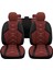 Verita Elegance Serisi - Audi A8 ile Uyumlu Koltuk Kılıfı, Keten-Deri / Bordo 1