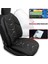 Verita Elegance Serisi - Seat Tarraco ile Uyumlu Koltuk Kılıfı, Keten-Deri / Siyah 3