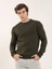 Haki Erkek Regular Fit Bisiklet Yaka Sweatshirt 1