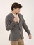 Kahve Melanj Erkek Slim Fit Mono Yaka Ceket 97212 3