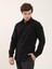 Siyah Erkek Slim Fit Klasik Yaka Uzun Kol Gömlek 4