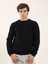 Siyah Erkek Regular Fit Bisiklet Yaka Sweatshirt 1