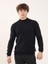 Lacivert Erkek Slim Fit Yarım Balıkçı Yaka Triko - 91097 1