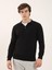 Siyah Erkek Slim Fit Düz Klasik Polo Yaka Triko 1