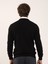 Siyah Erkek Slim Fit Düz Klasik V Yaka Triko 5