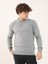 Gri Erkek Slim Fit Düz Klasik Polo Yaka Triko 2