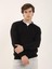 Siyah Erkek Slim Fit Polo Yaka Triko 2