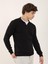 Siyah Erkek Slim Fit Polo Yaka Triko 3