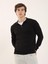 Siyah Erkek Slim Fit Polo Yaka Triko 4