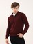 Bordo Erkek Slim Fit Polo Yaka Triko - 91137 3