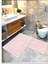 %100 Pamuk Dokuma Banyo Paspas Seti, Banyo Halısı Yaprak 60X100 - 60X50 1
