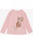 Kız Çocuk Uzun Kollu Tişört Dostluk Temalı Dansçı Kız Baskılı 2-6 Yaş, Pembe 4