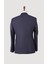 Erkek Slim Fit Mono Yaka Lacivert Çımalı Takım Elbise 4