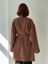 Cepli Kışlık Hırka Kimono Unisex Kahverengi 11