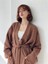 Cepli Kışlık Hırka Kimono Unisex Kahverengi 12