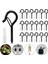 25 Pcs Q Emniyet Tokalı Askı Kancaları, Asılı Bitkiler Için Dış Mekan Dize Işıklarını Asmak Için Rüzgar Geçirmez Vida Kancaları, (Yurt Dışından) 5