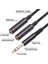 6.35 mm Erkek 2 6.35 mm Dişi Ses Adaptör Kablosu 1/4 6.35MM Fiş Çift 6.35MM Y Splitter Stereo Ses Kablosu (Yurt Dışından) 1