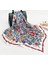 2 Paket 35 "saten Ipek Gibi Saç Eşarp Bandana Işık Kafa Sarar Boyun Yüz Eşarplar Kadınlar Için Kapak, Çiçek Lacivert + Beyaz (Yurt Dışından) 3