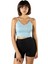 Kadın Mavi Ip Askılı Fitted/vücuda Oturan Fitilli Örme Crop Top Bluz 23K-TRP-CRP05 1