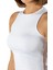 Kadın Beyaz Fitted/vücuda Oturan Halter Yaka Spor Bluz Atlet 23K-TRP-CRP11 3