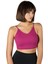 Kadın Fuşya Ip Askılı Fitted/vücuda Oturan Fitilli Örme Crop Top Bluz 23K-TRP-CRP05 2