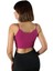 Kadın Fuşya Ip Askılı Fitted/vücuda Oturan Fitilli Örme Crop Top Bluz 23K-TRP-CRP05 4