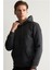 Çetinkaya Mentality 3706 Erkek Kapüşonlu Kanguru Cepli Rejenere Antrasitmelanj Sweatshirt 1