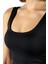 Kadın Siyah Sırt Detaylı Kare Yaka Fitted/vücuda Oturan Spor Sütyeni Bluz Crop Atlet 23K-TRP-CRP13 3
