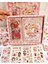 Sevimli Kız Pembe Kutu Dopdolu Binder Defter Hediye Seti Kutu Set Notebook Bullet Journal 2