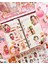 Sevimli Kız Pembe Kutu Dopdolu Binder Defter Hediye Seti Kutu Set Notebook Bullet Journal 5
