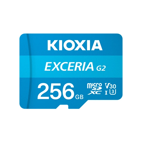 Kioxia 256GB Exceria  G2 Micro Sdxc A1 Uhs1 V30 U3 4K Kayıt Hafıza Kartı (LMEX2L256GG2)-SD Adaptörlü