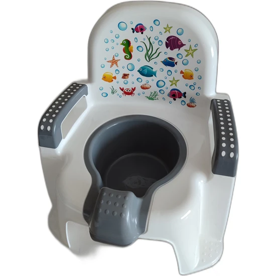 Plodna House Bebek Tuvalet Alıştırma Lazımlığı Tutma Kollu Koltuk Tipi Çocuk Lazımlık