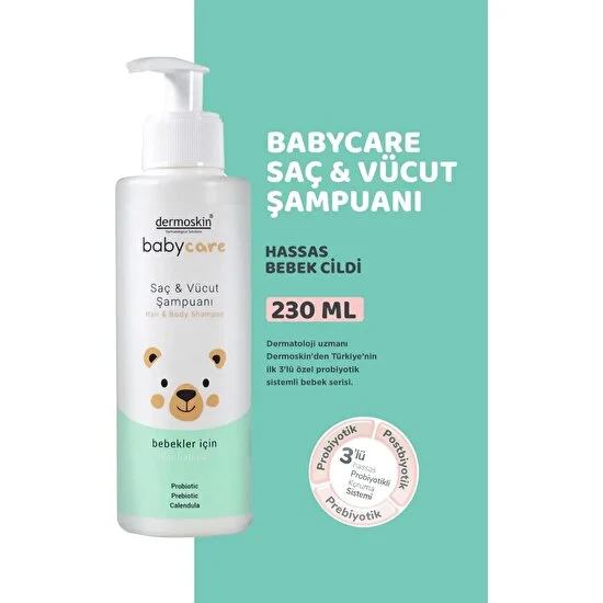 Dermoskin Babycare Saç ve Vücut Şampuanı 230 ml
